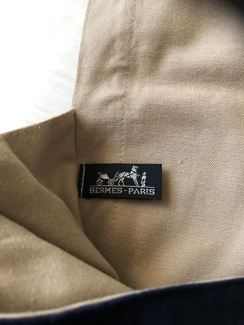 お値下げ！エルメス☆　タピドセル　ラージ☆　ネイビーベージュ　美品♪