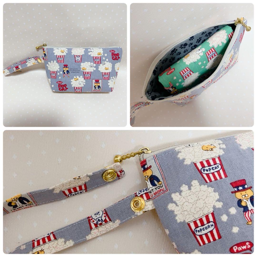 chibinyanco。 テントポーチ エコバッグ ねこ生地パッチワーク