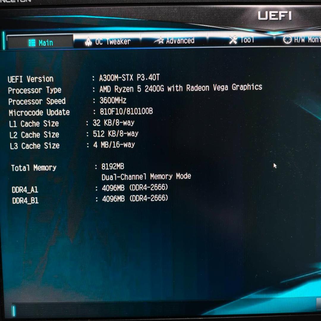 ナ*ん様 ミニPC/A300/Ryzen5/起動確認済み/ASrock/ベアボー