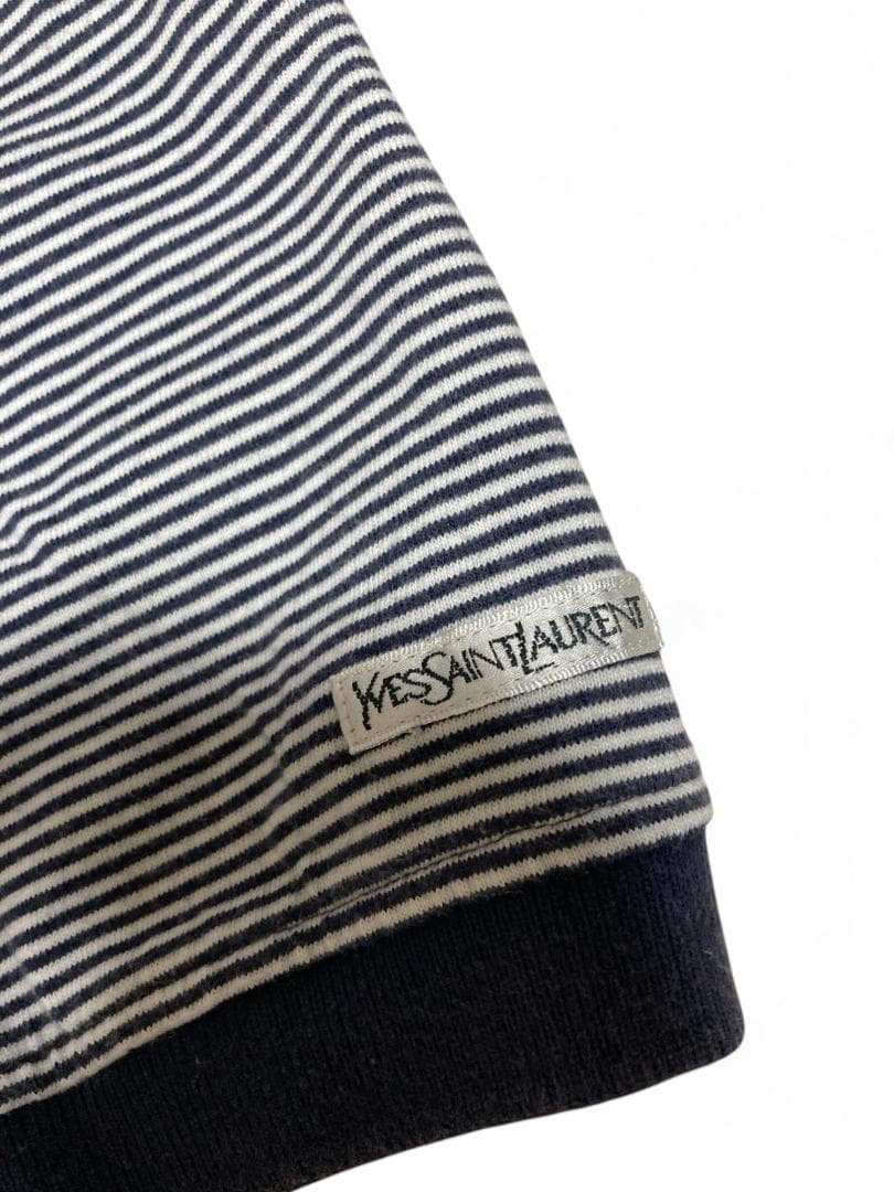 Yves Saint Laurentボーダーポロシャツ