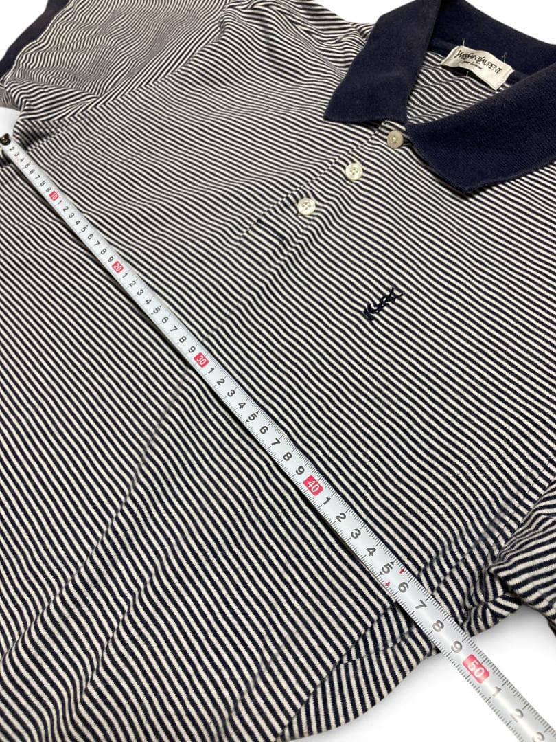 Yves Saint Laurentボーダーポロシャツ