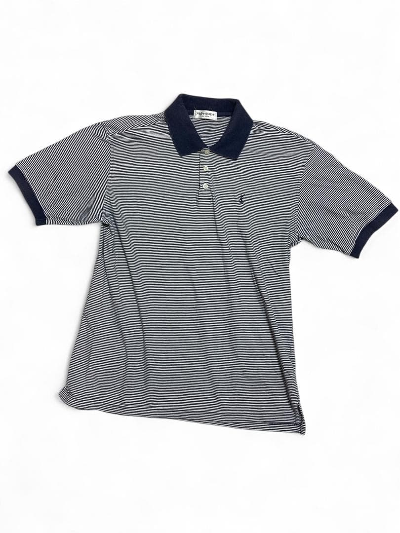 Yves Saint Laurentボーダーポロシャツ