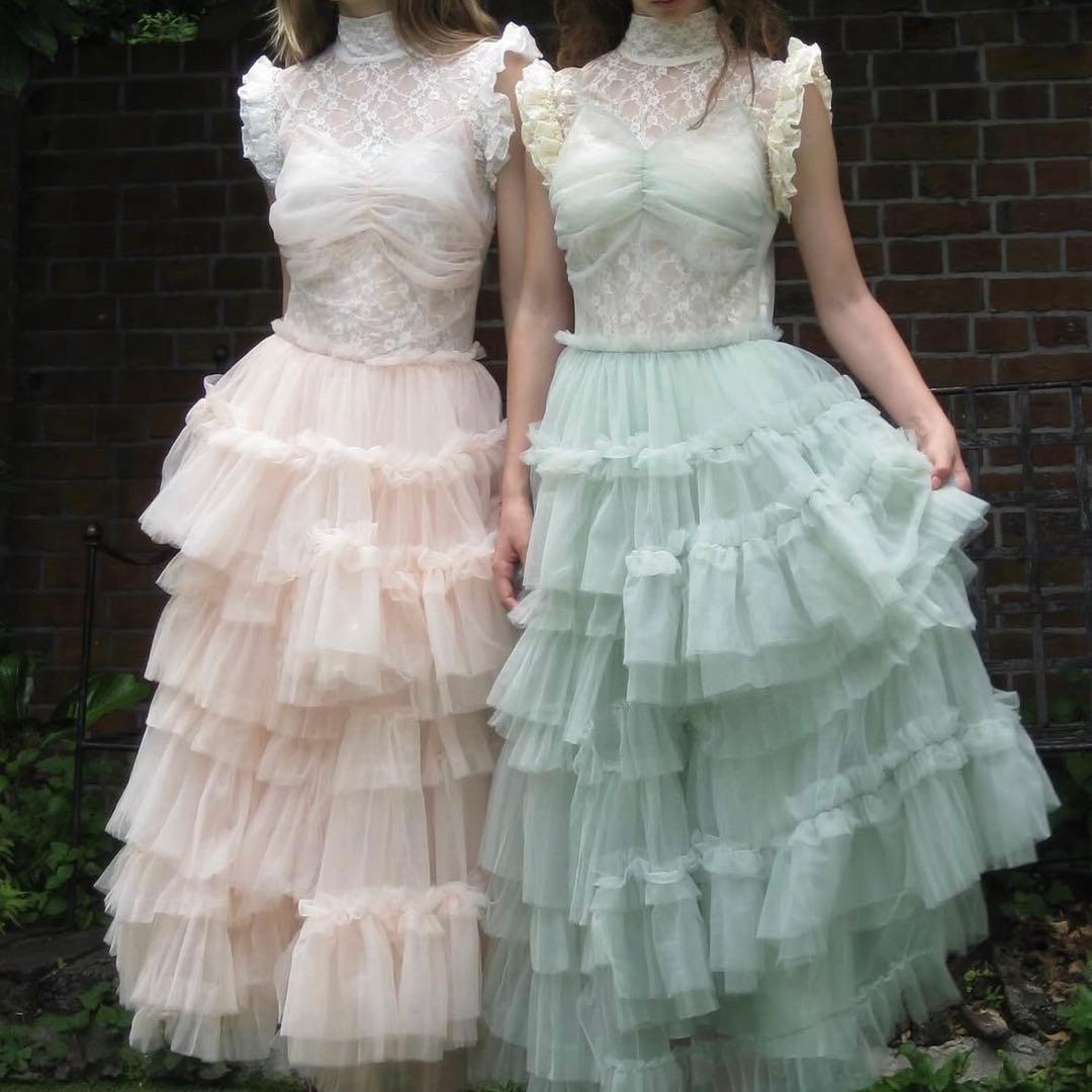 Treaturself チュール ワンピース ピンク