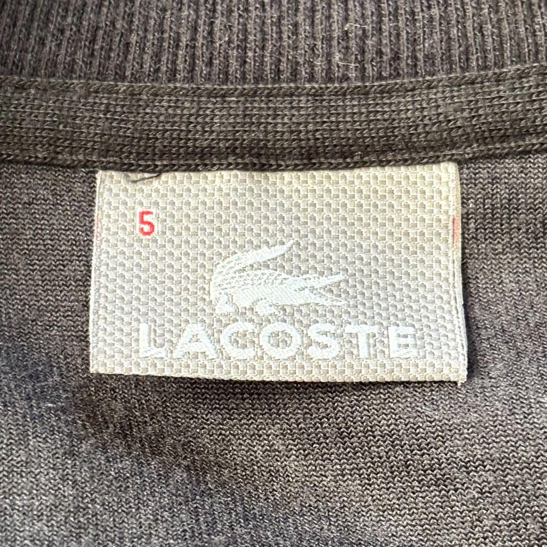 美品 ラコステ トラックジャケット ジャージ ベロア 光沢 ダブルジップ 白ワニ