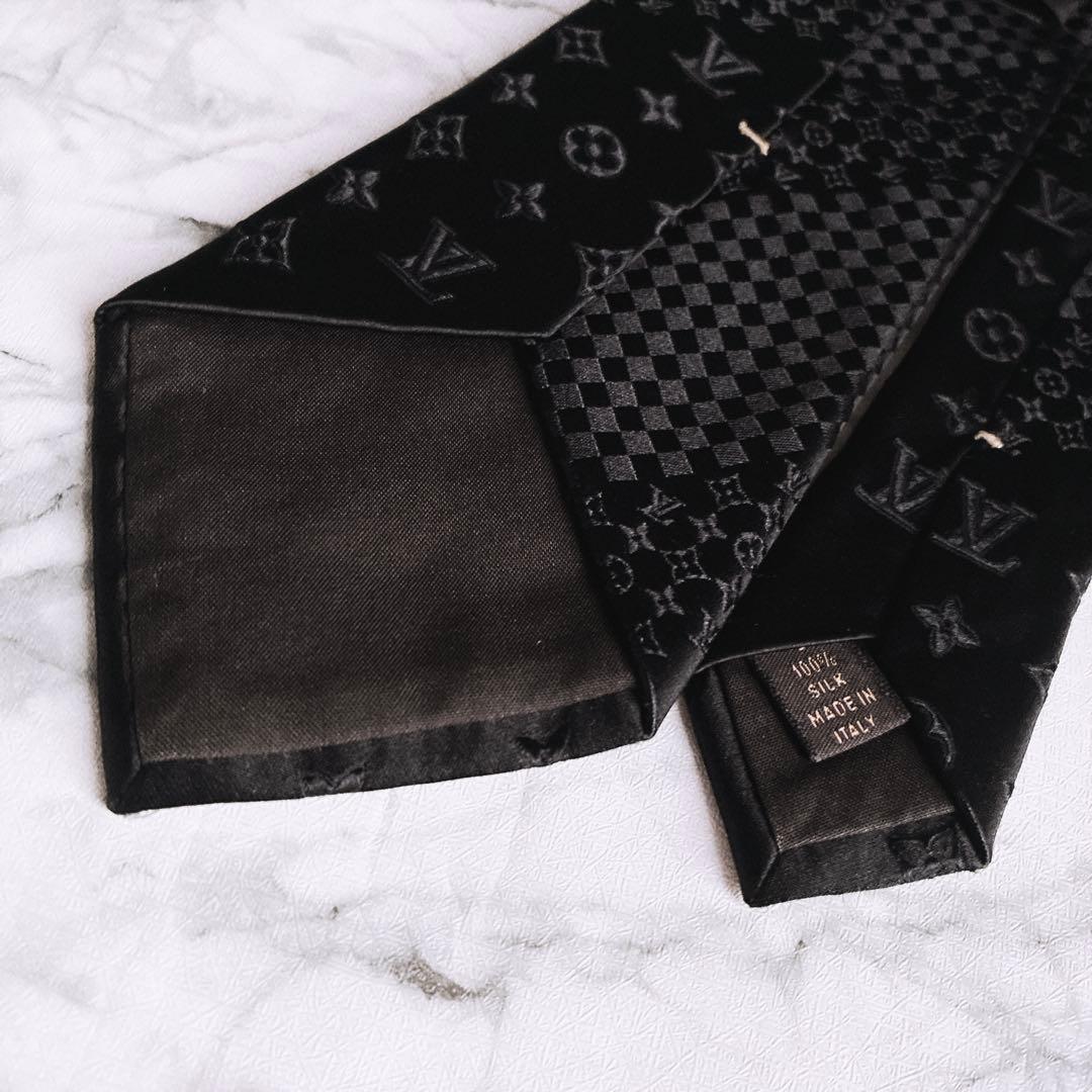 ✨即完売品✨ルイヴィトン　ダミエミックスモノグラム　ブラック　ネクタイ