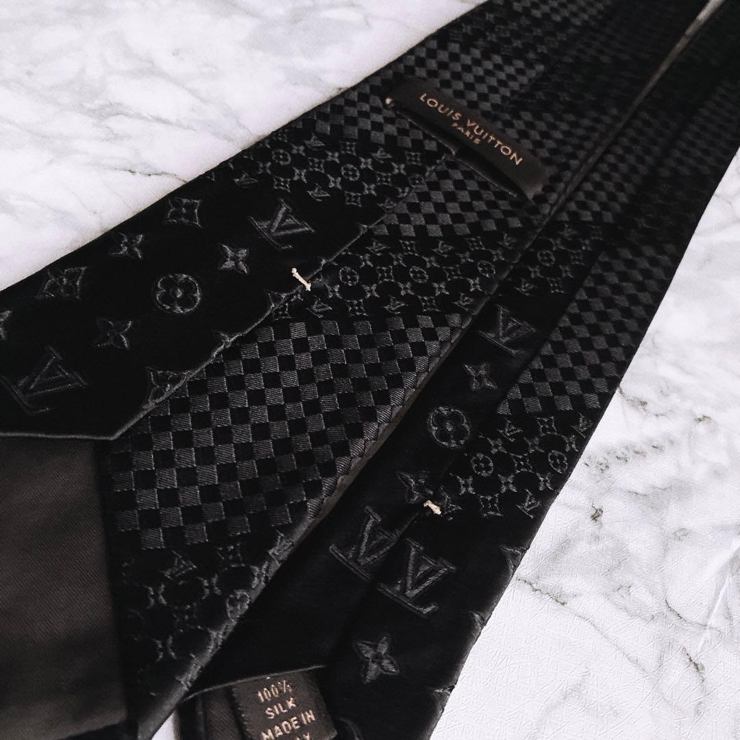 ✨即完売品✨ルイヴィトン　ダミエミックスモノグラム　ブラック　ネクタイ