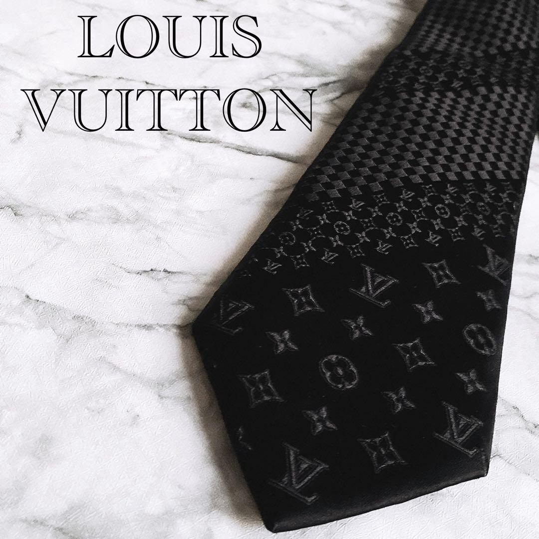 ✨即完売品✨ルイヴィトン　ダミエミックスモノグラム　ブラック　ネクタイ