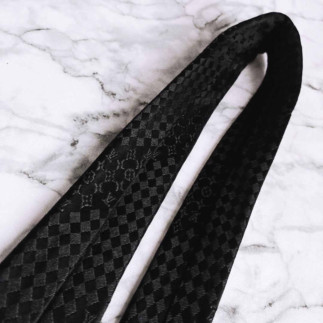 ✨即完売品✨ルイヴィトン　ダミエミックスモノグラム　ブラック　ネクタイ