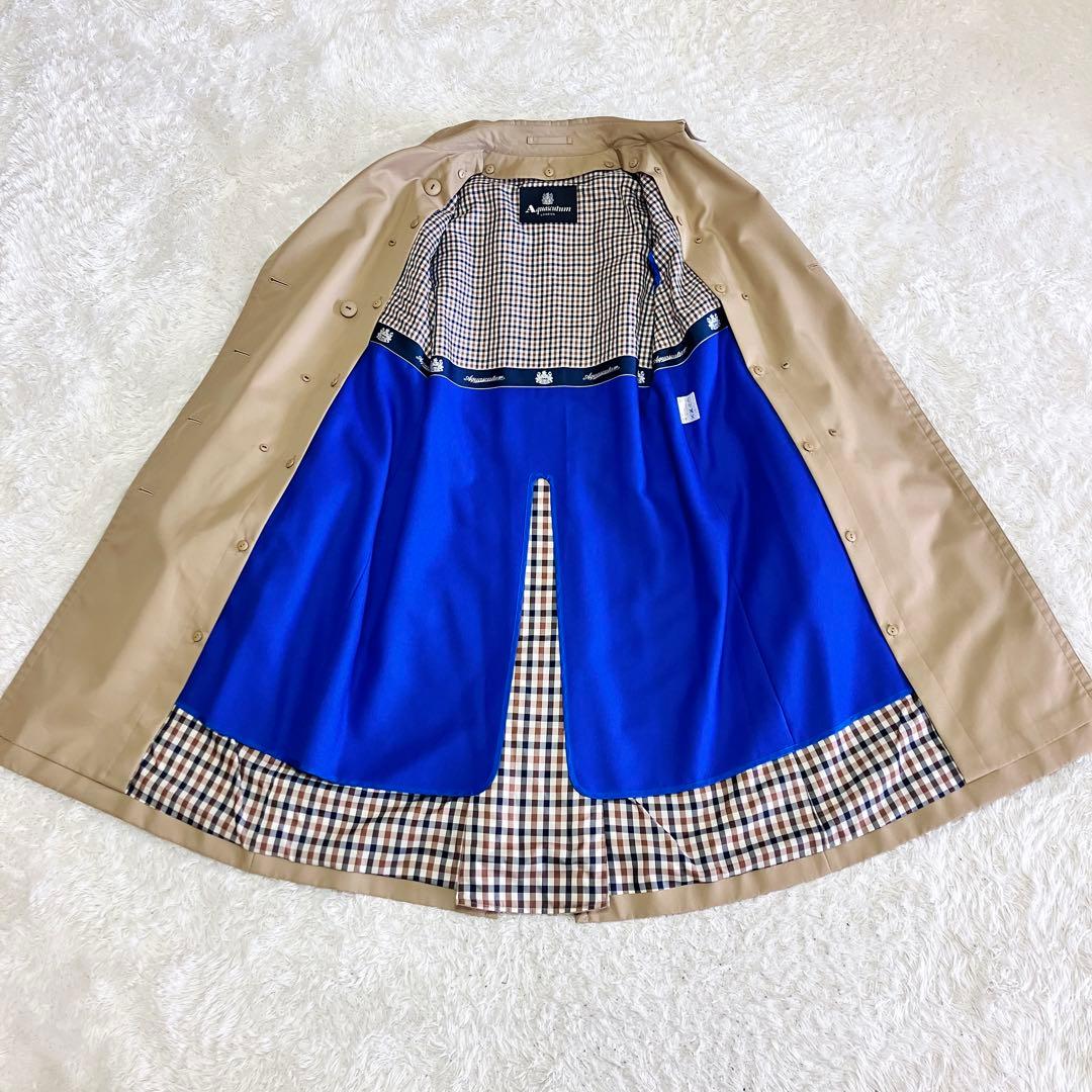 美品 アクアスキュータム トレンチコート ブルー ライナー 大草直子着用