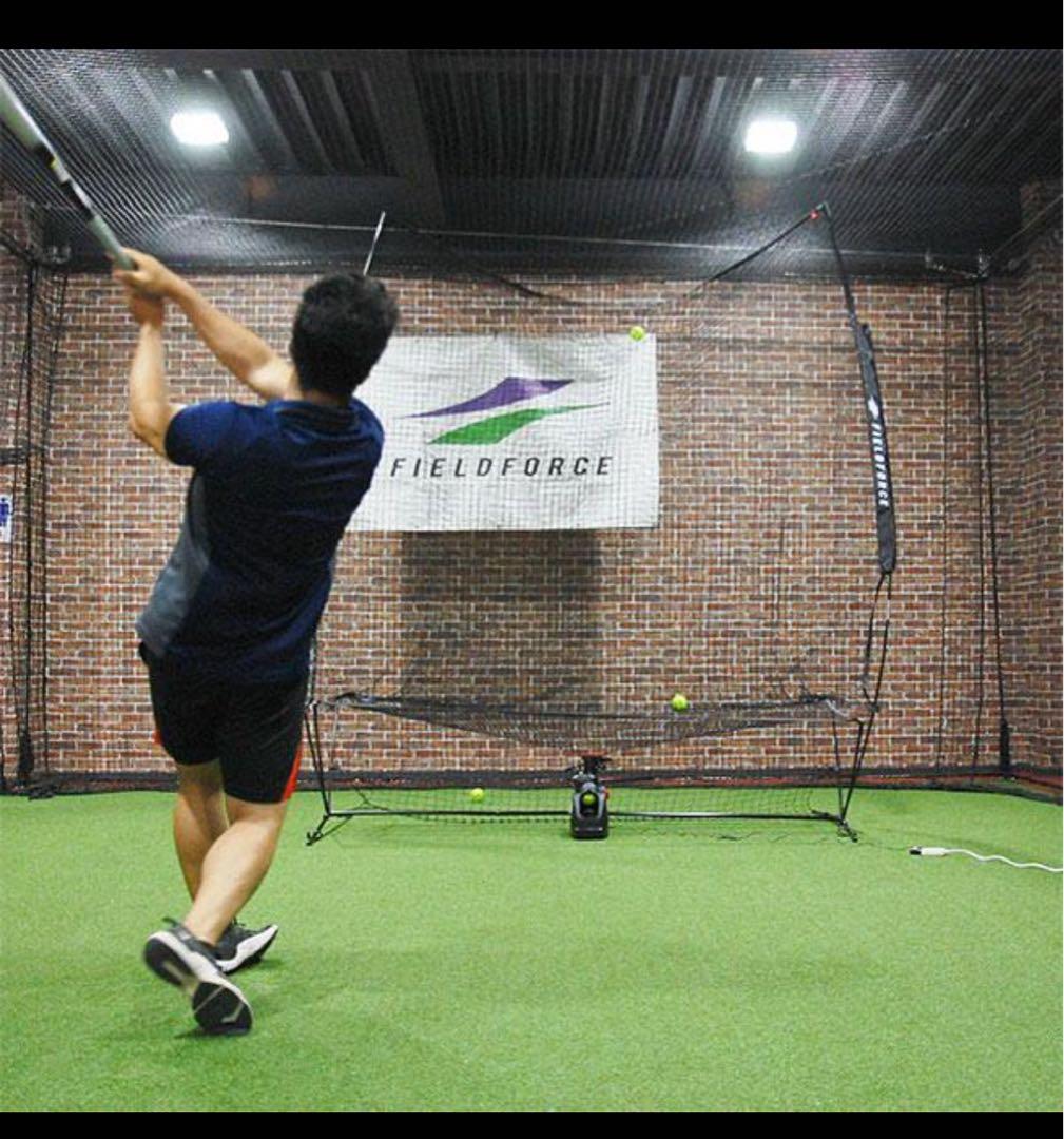 【未使用】フィールドフォース オートリターンネット 3m×2.4mトスマシン付き