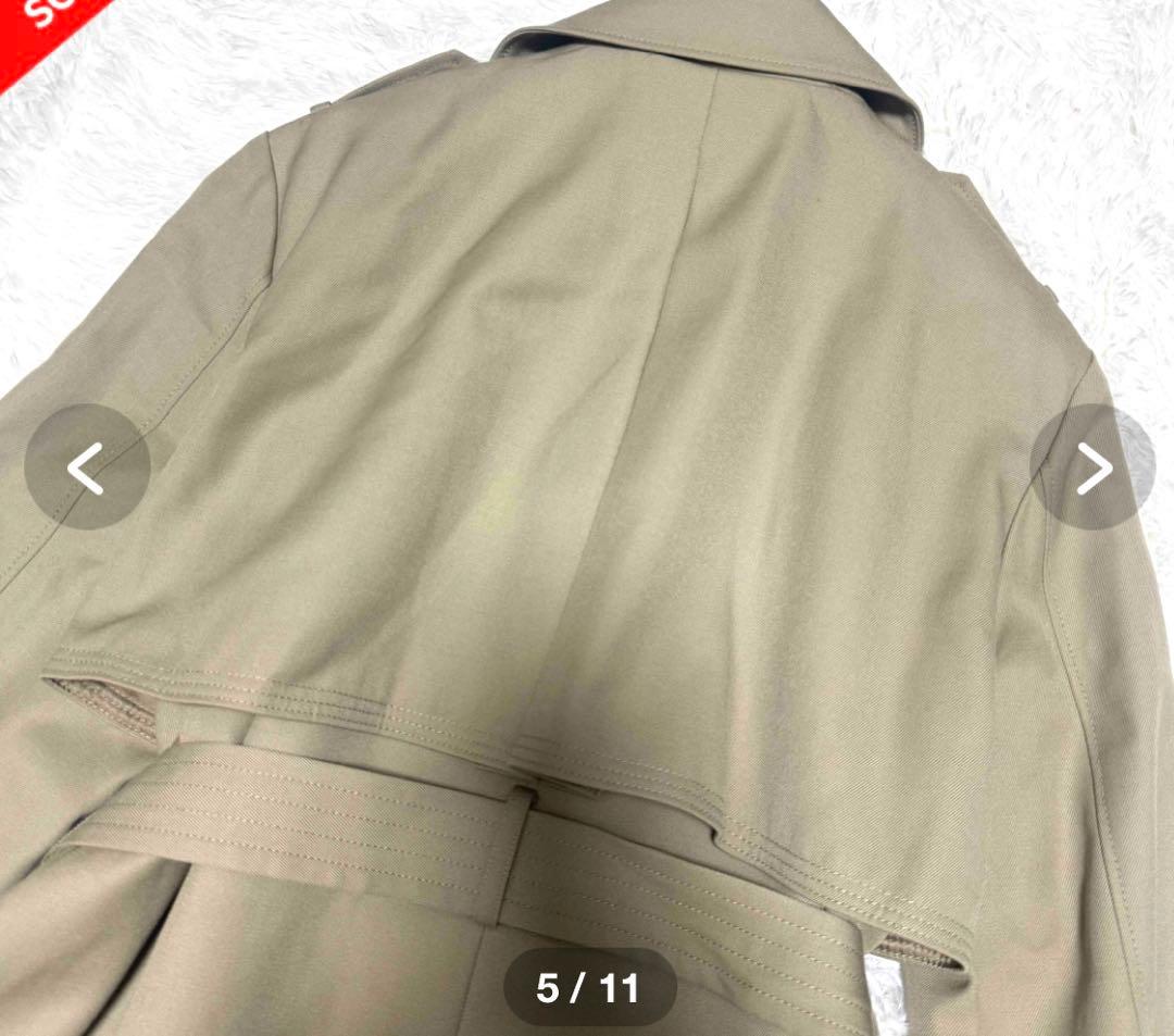 【美品】 anuans ウールギャバジントレンチコート