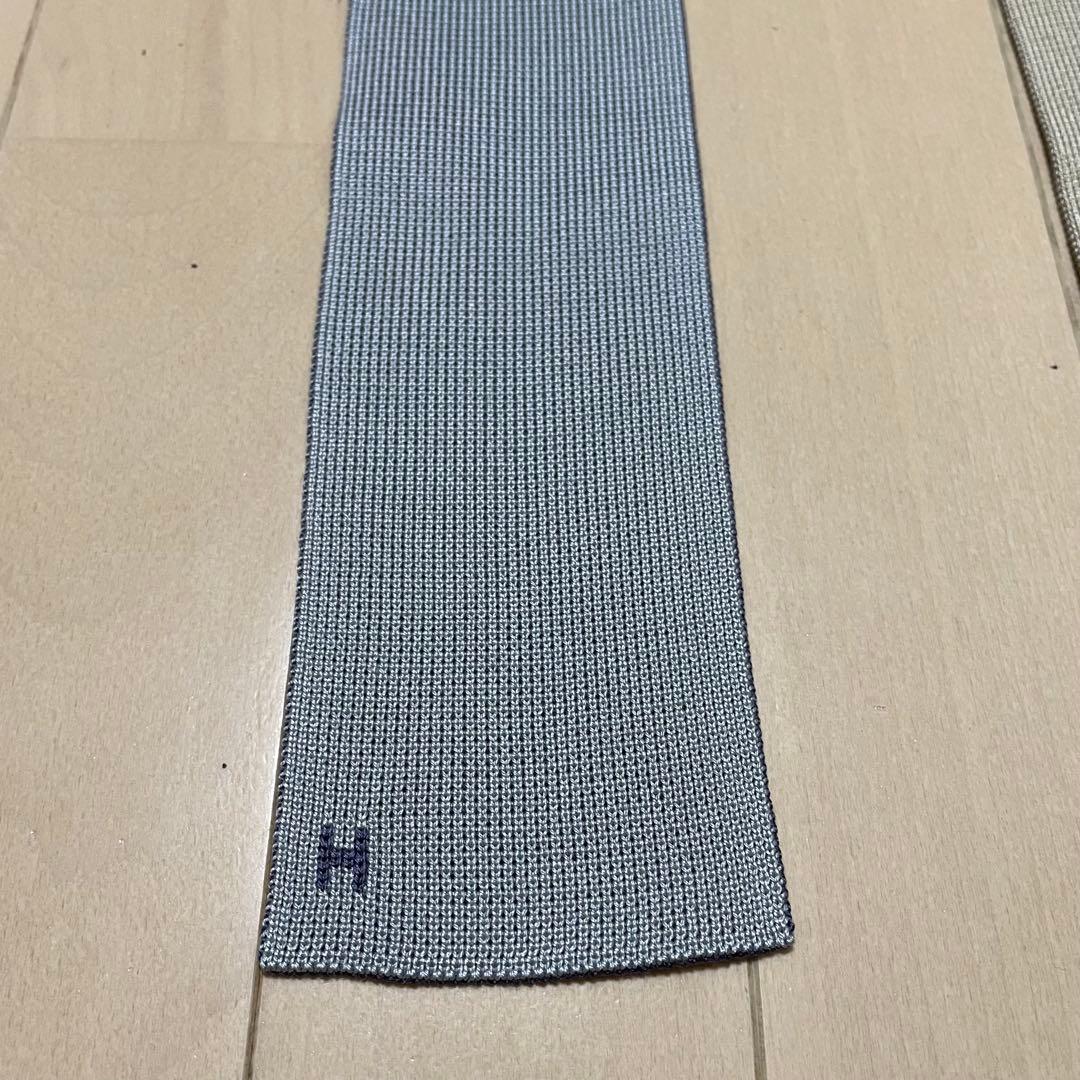 【キャトルタン 美品】HERMES エルメス ネクタイ 青 ブルー系他 通勤