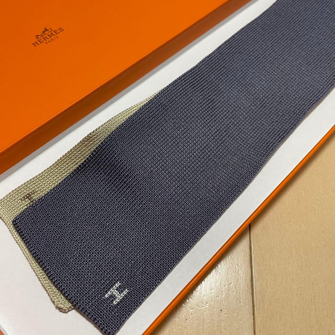 【キャトルタン 美品】HERMES エルメス ネクタイ 青 ブルー系他 通勤