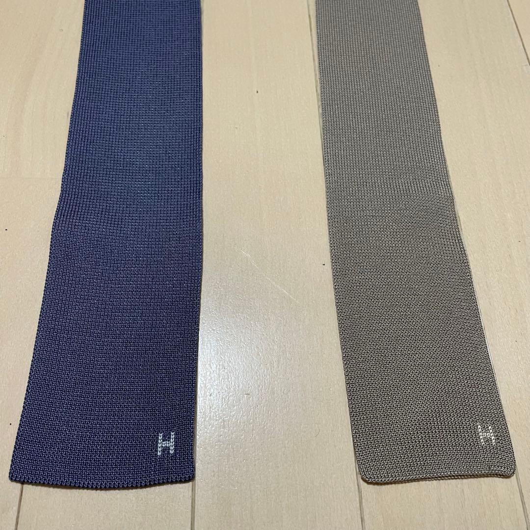 【キャトルタン 美品】HERMES エルメス ネクタイ 青 ブルー系他 通勤