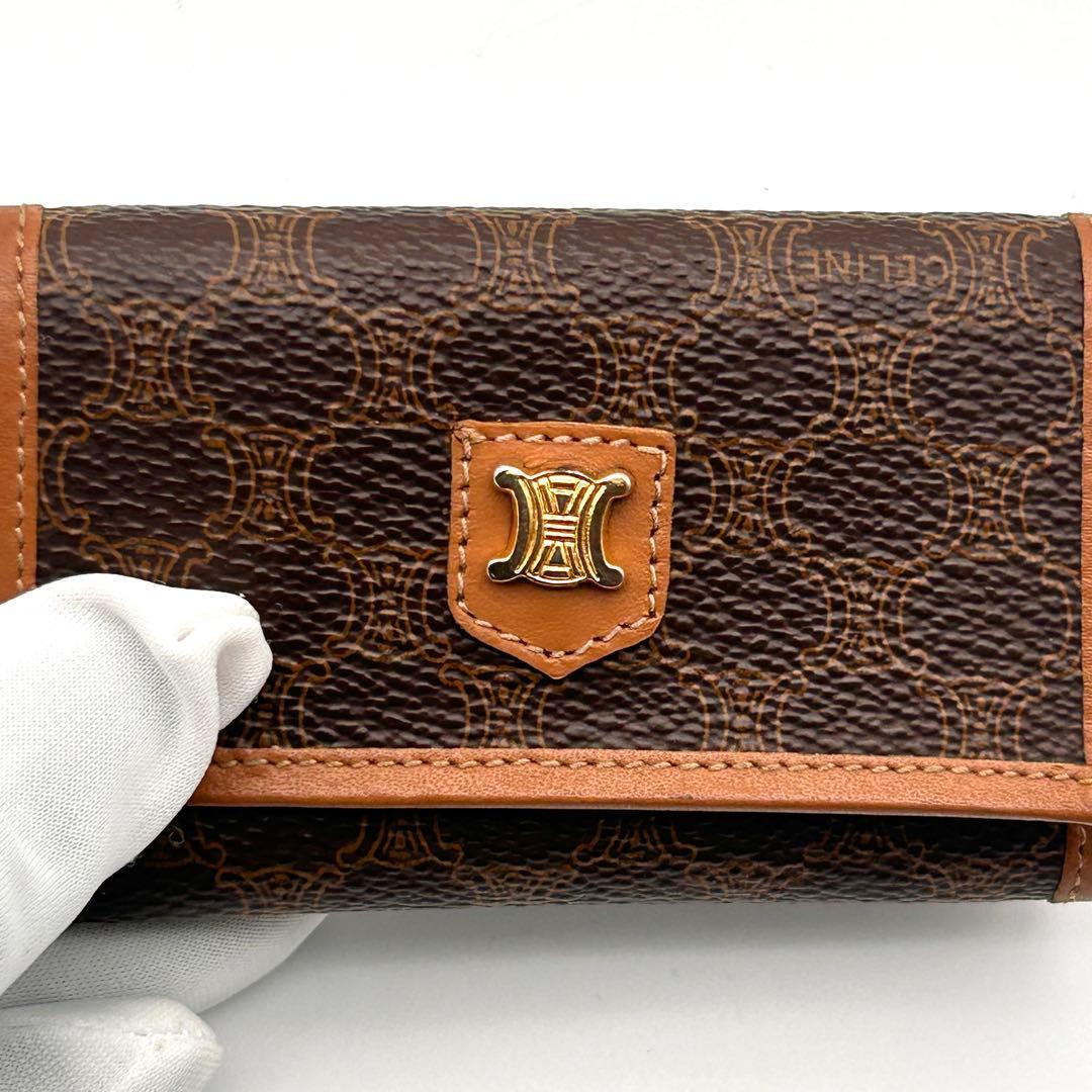 美品✨ CELINE セリーヌ 6連 キーケース ブラウン レザー