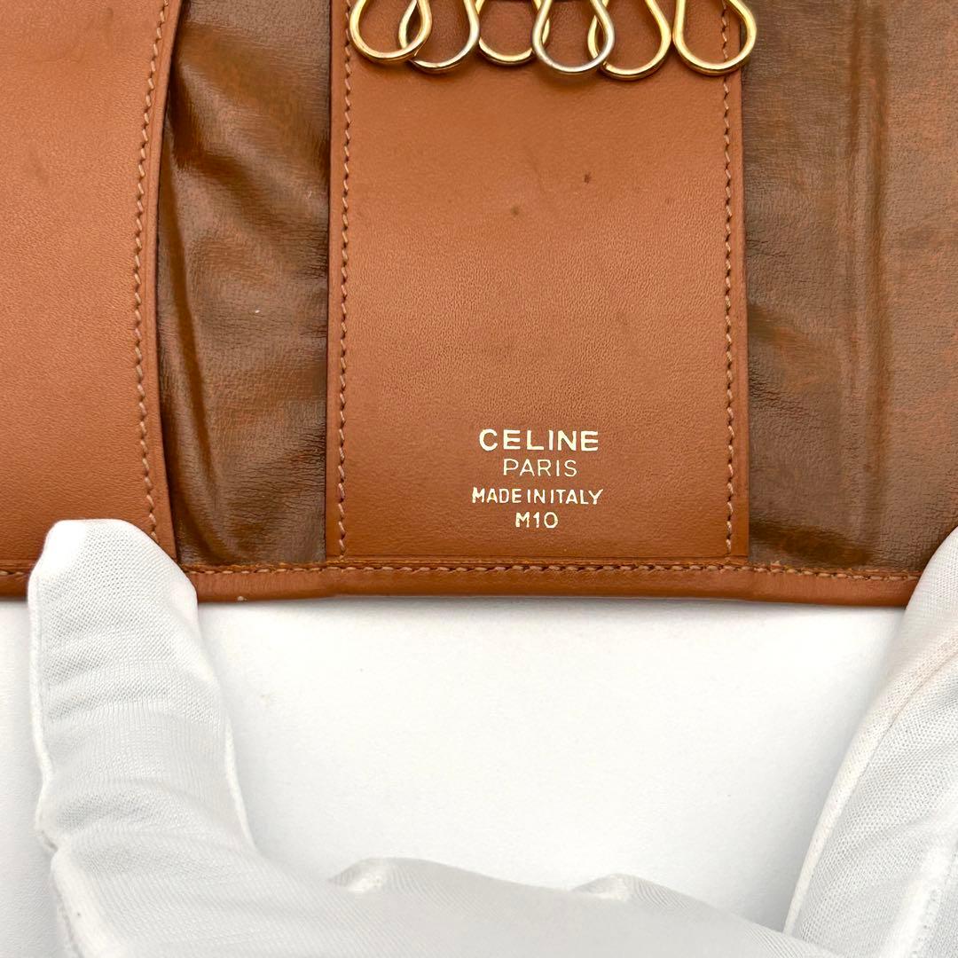 美品✨ CELINE セリーヌ 6連 キーケース ブラウン レザー
