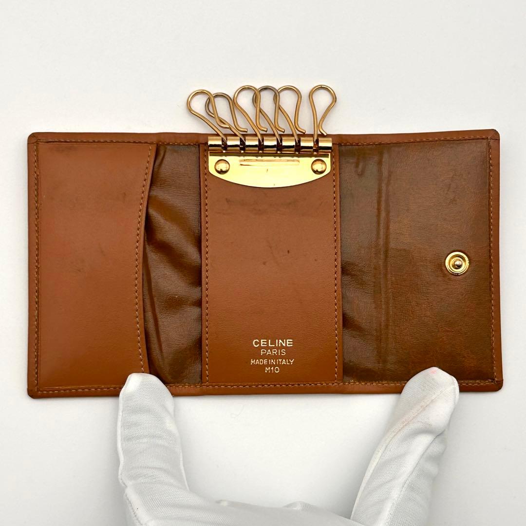 美品✨ CELINE セリーヌ 6連 キーケース ブラウン レザー