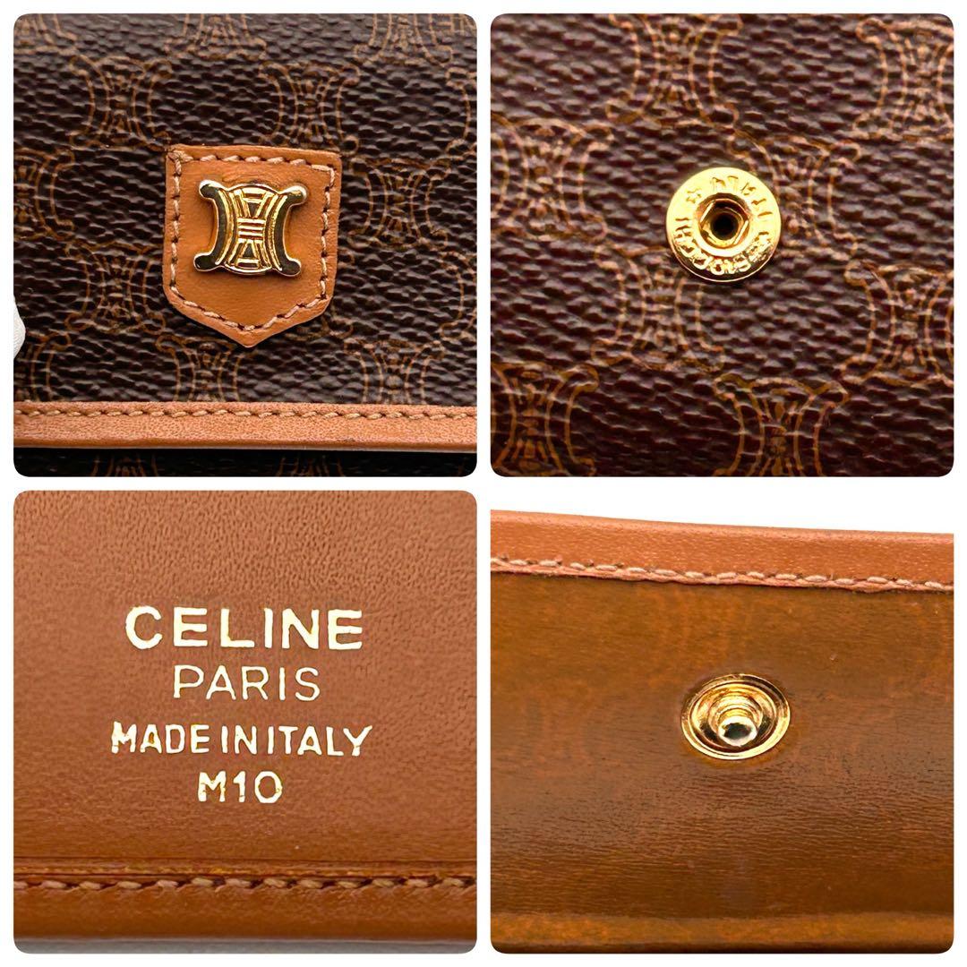 美品✨ CELINE セリーヌ 6連 キーケース ブラウン レザー