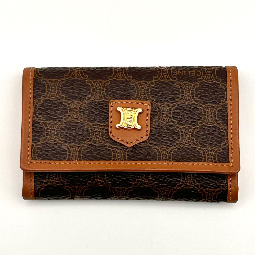 美品✨ CELINE セリーヌ 6連 キーケース ブラウン レザー