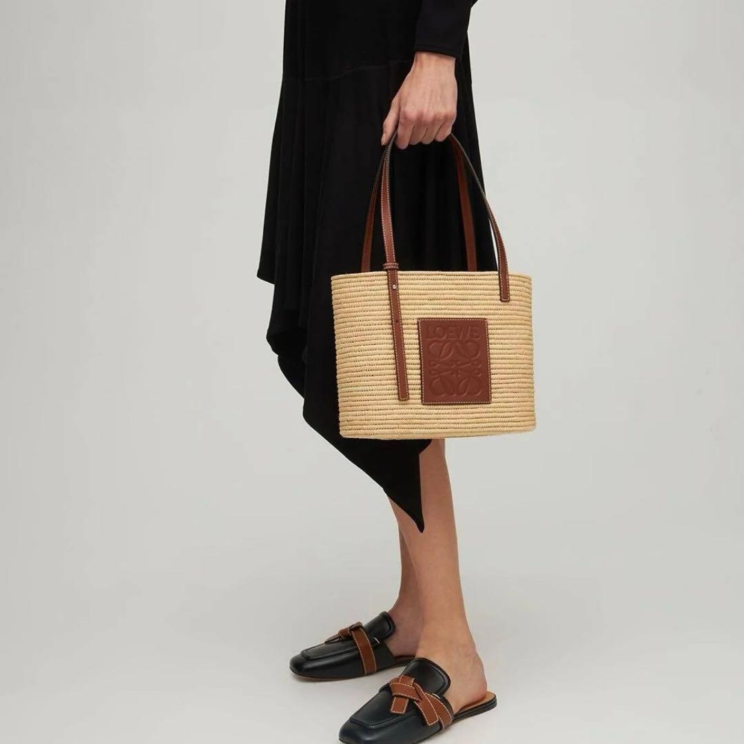 【LOEWE】 スクエア バスケットバッグ スモール