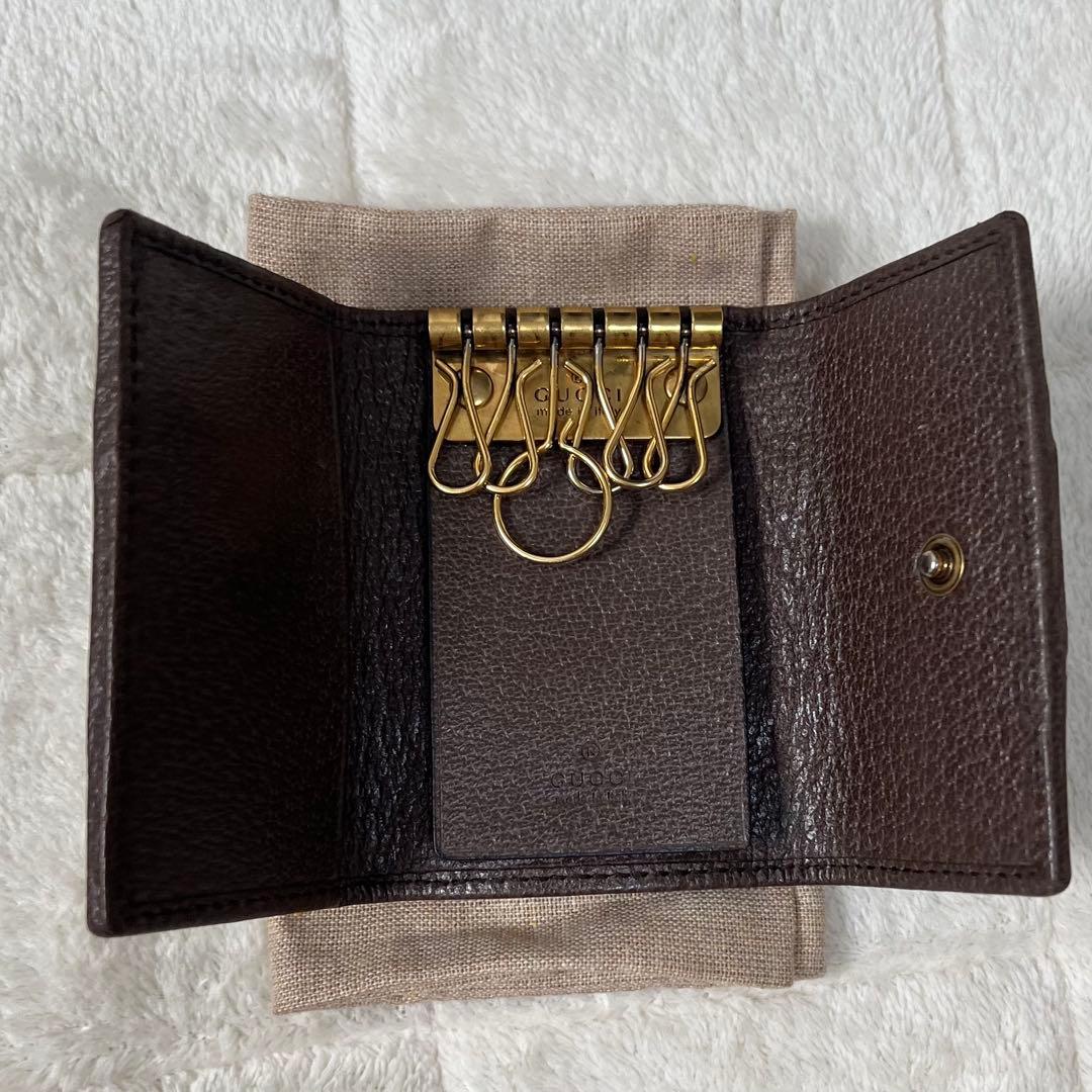 【美品】GUCCI グッチ GG柄 6連キーケース シェリーライン