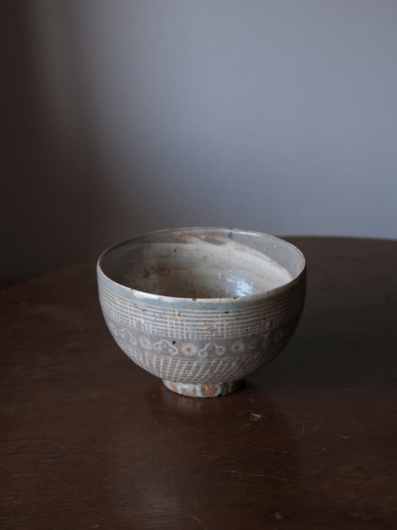 三嶋茶碗　高麗　陶磁工芸　茶道具　朝鮮美術　箱付　Q1899