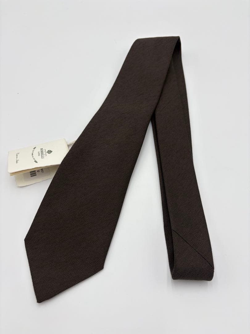 新品未使用　ルイジボレッリ　ネクタイ　LUIGI BORRELLI ブラウン単色