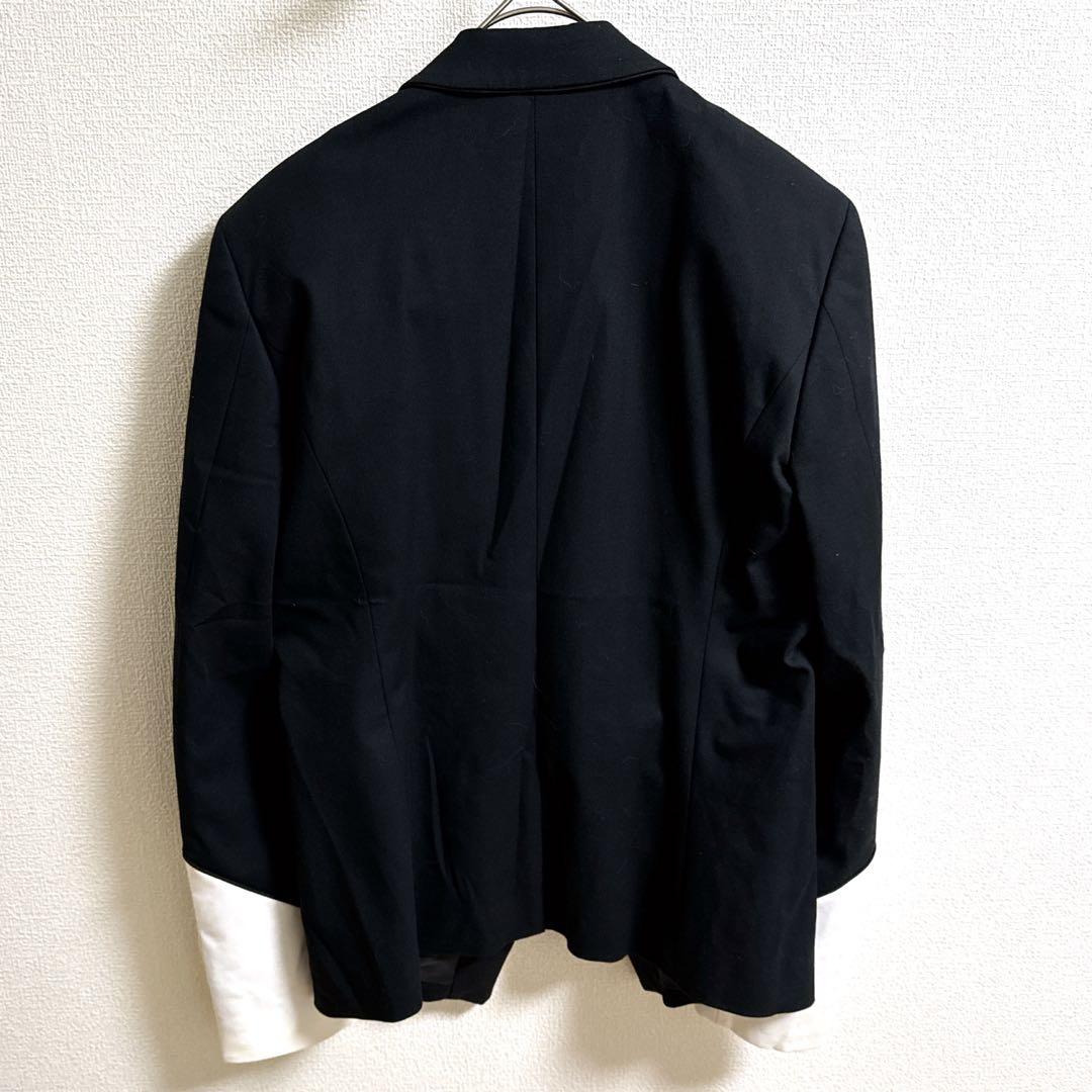 タグ付き ソスタヌート テーラードジャケット モノトーン シルバーボタン