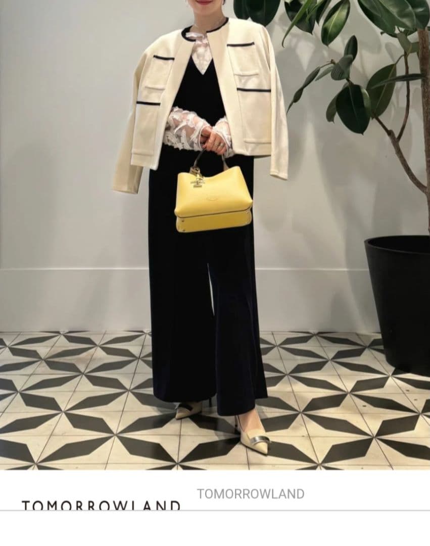 futen　TOMORROWLANDジョーゼットジャージー オールインワン