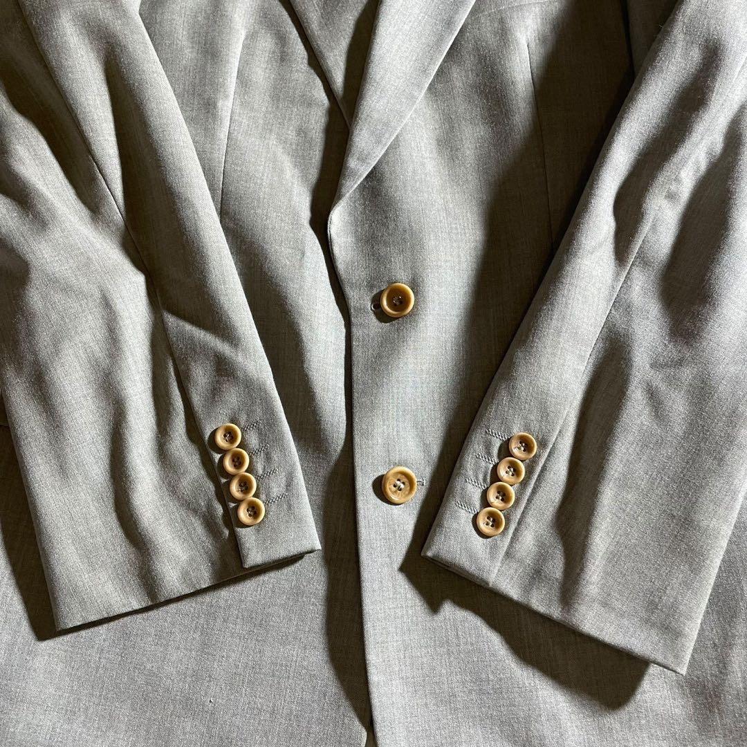 ヒューゴボス　スーツ　セットアップ　super100's ノーベント　グレージュ