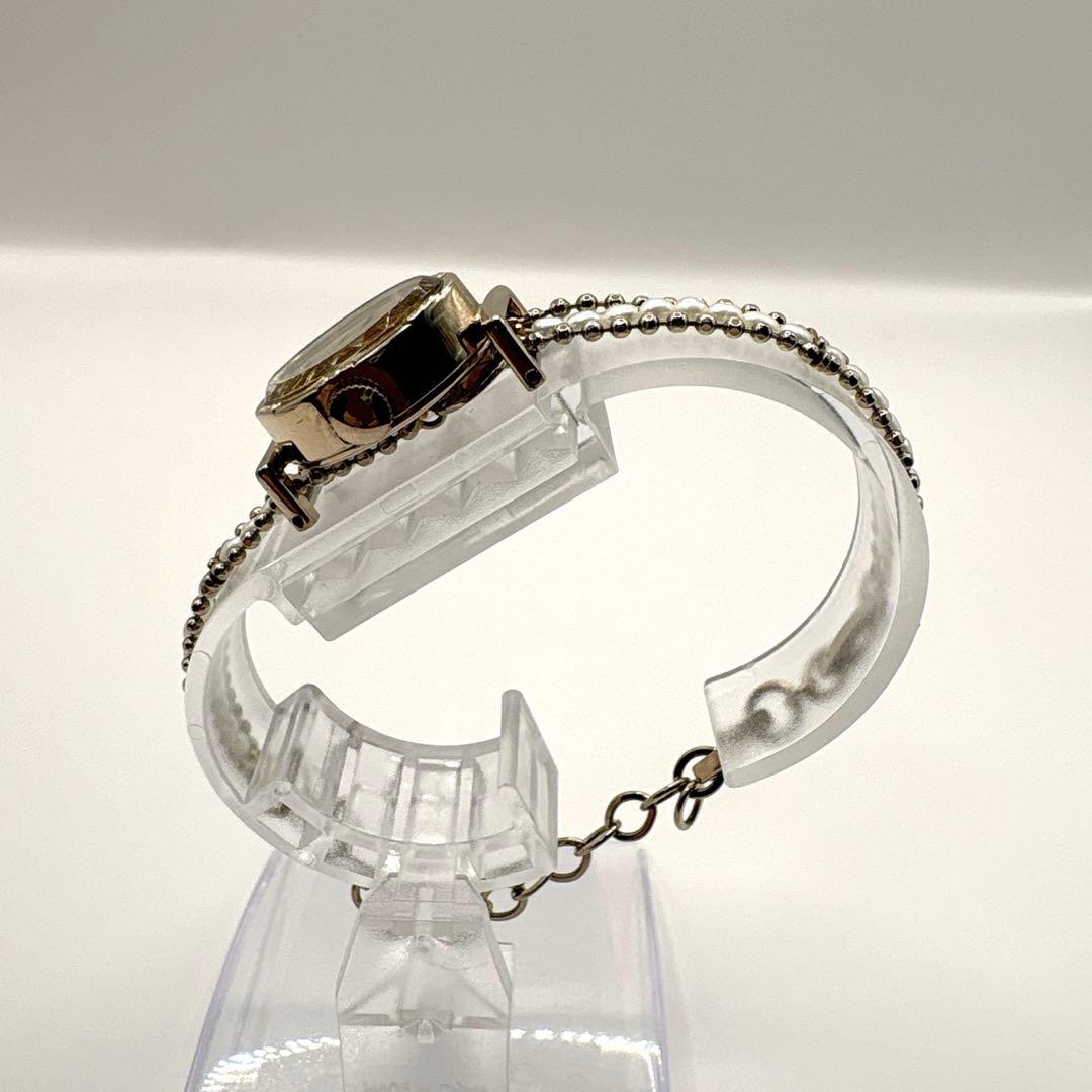 【稼働品】NOJESS ノジェス 腕時計 シェル文字盤 ゴールド パールブレス