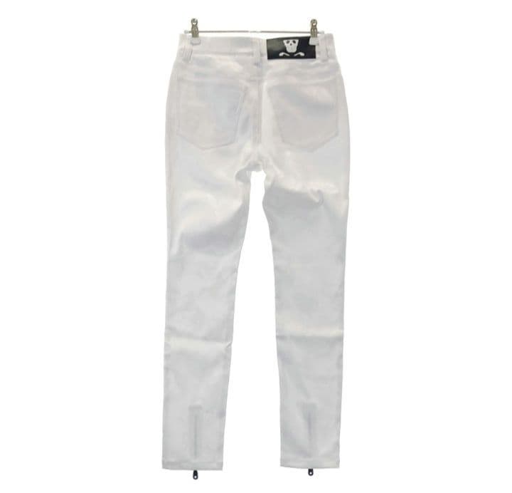 MARK & LONAマークアンドロナ　 レディースパンツ ホワイト裾ジッパー