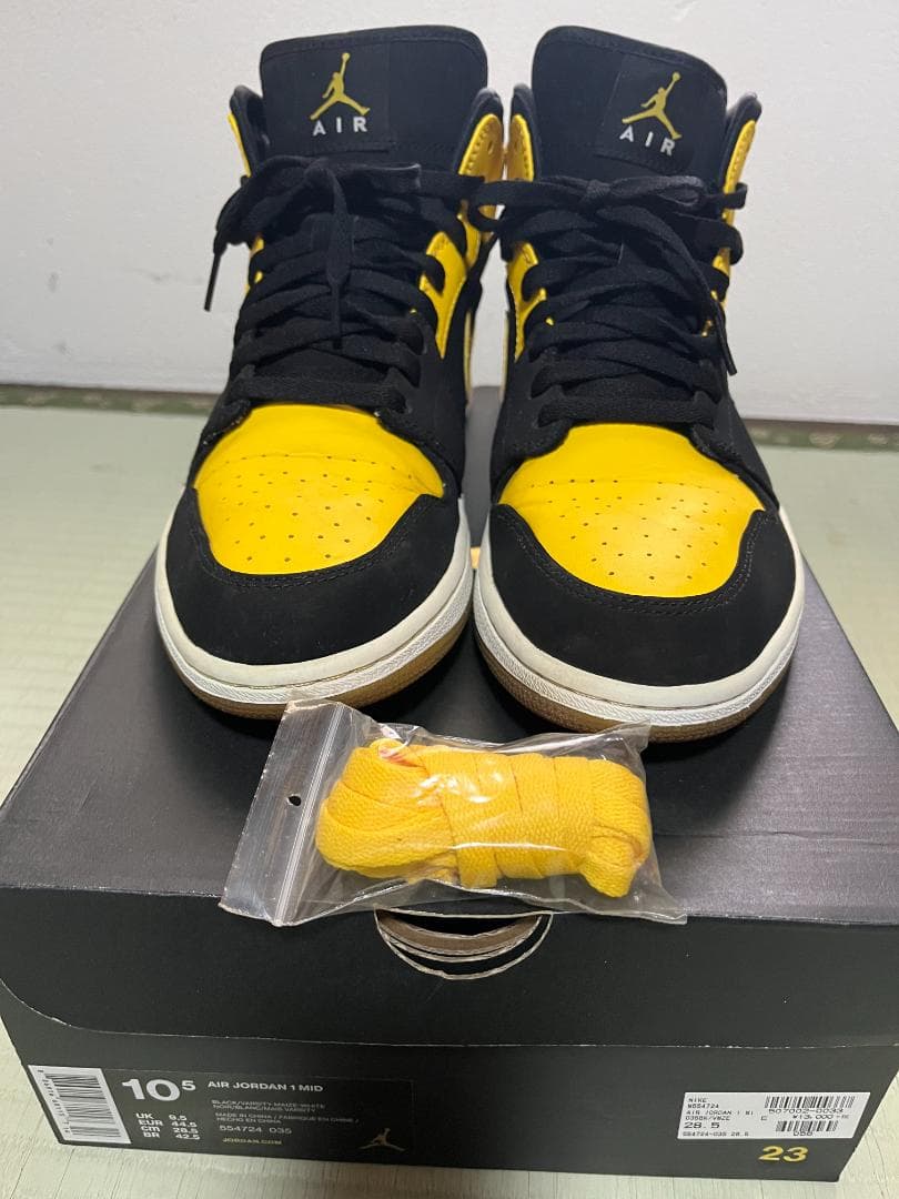 Air Jordan 1 ブラック/イエロー 28.5cm
