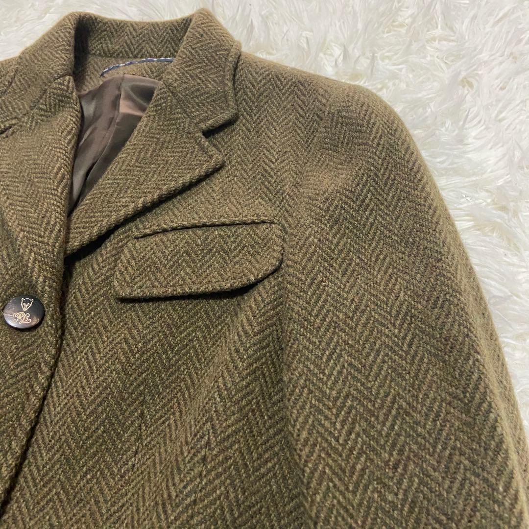 美品　RALPH LAUREN ラルフローレン　ヘンリーボーンジャケットツィード