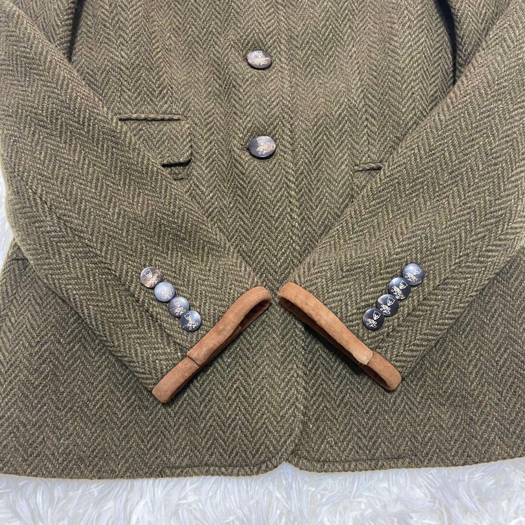 美品　RALPH LAUREN ラルフローレン　ヘンリーボーンジャケットツィード