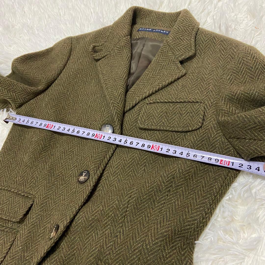 美品　RALPH LAUREN ラルフローレン　ヘンリーボーンジャケットツィード