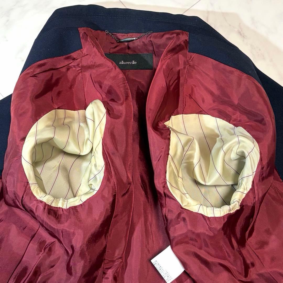 美品 allureville 紺ブレ 金ボタン ダブルジャケット サイズ1