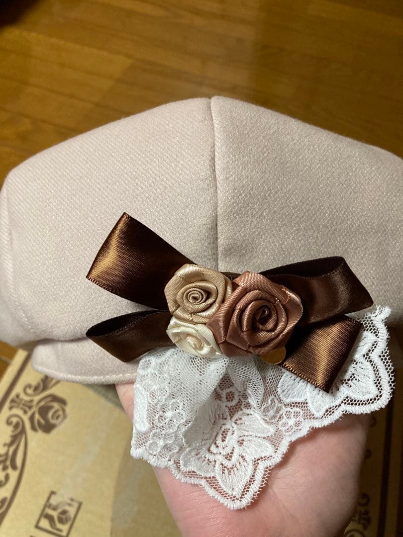 axes femme 巻きバラブローチ付きベレー 新品 ベレー帽 3色セット♡
