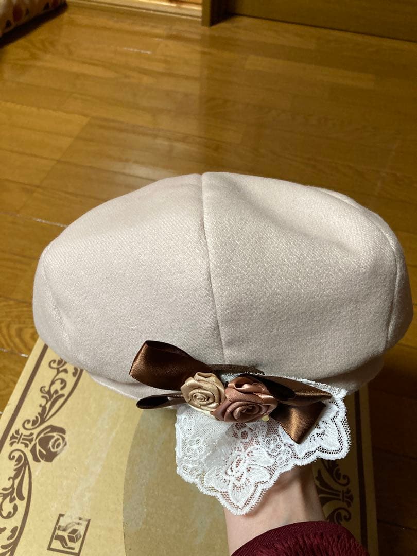 axes femme 巻きバラブローチ付きベレー 新品 ベレー帽 3色セット♡