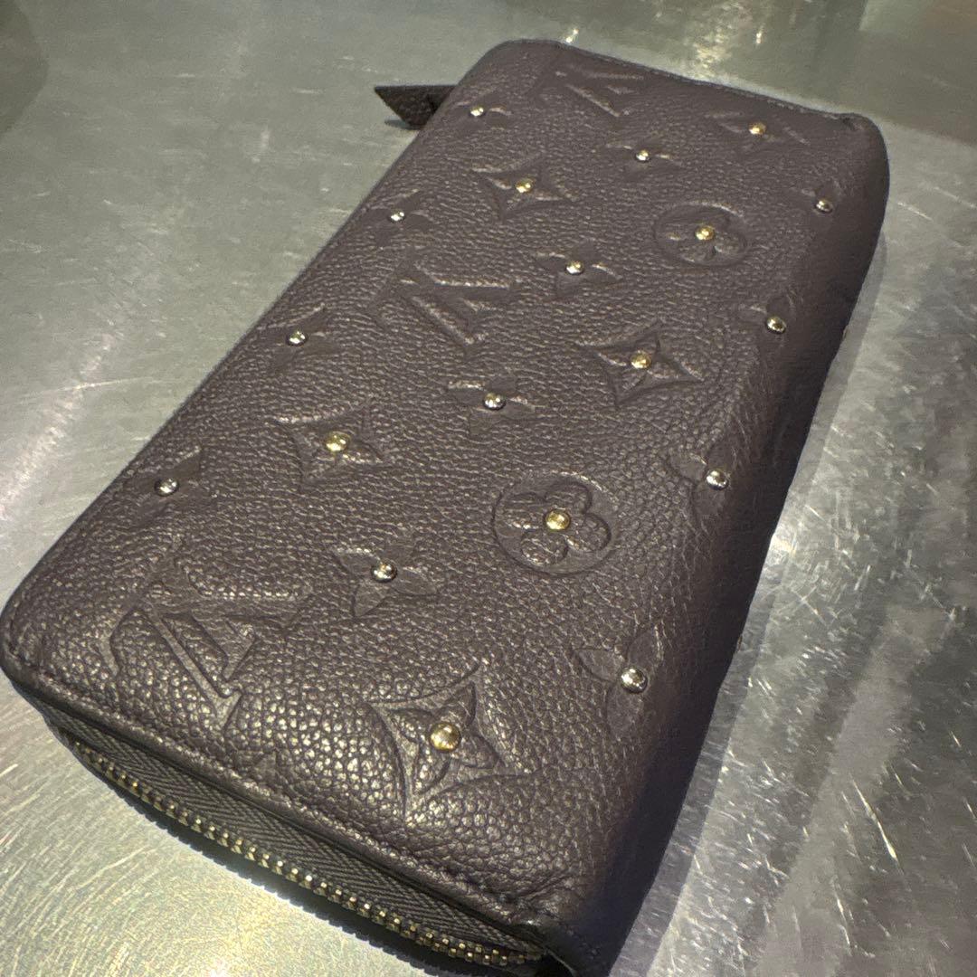 Louis Vuitton グレーレザー長財布