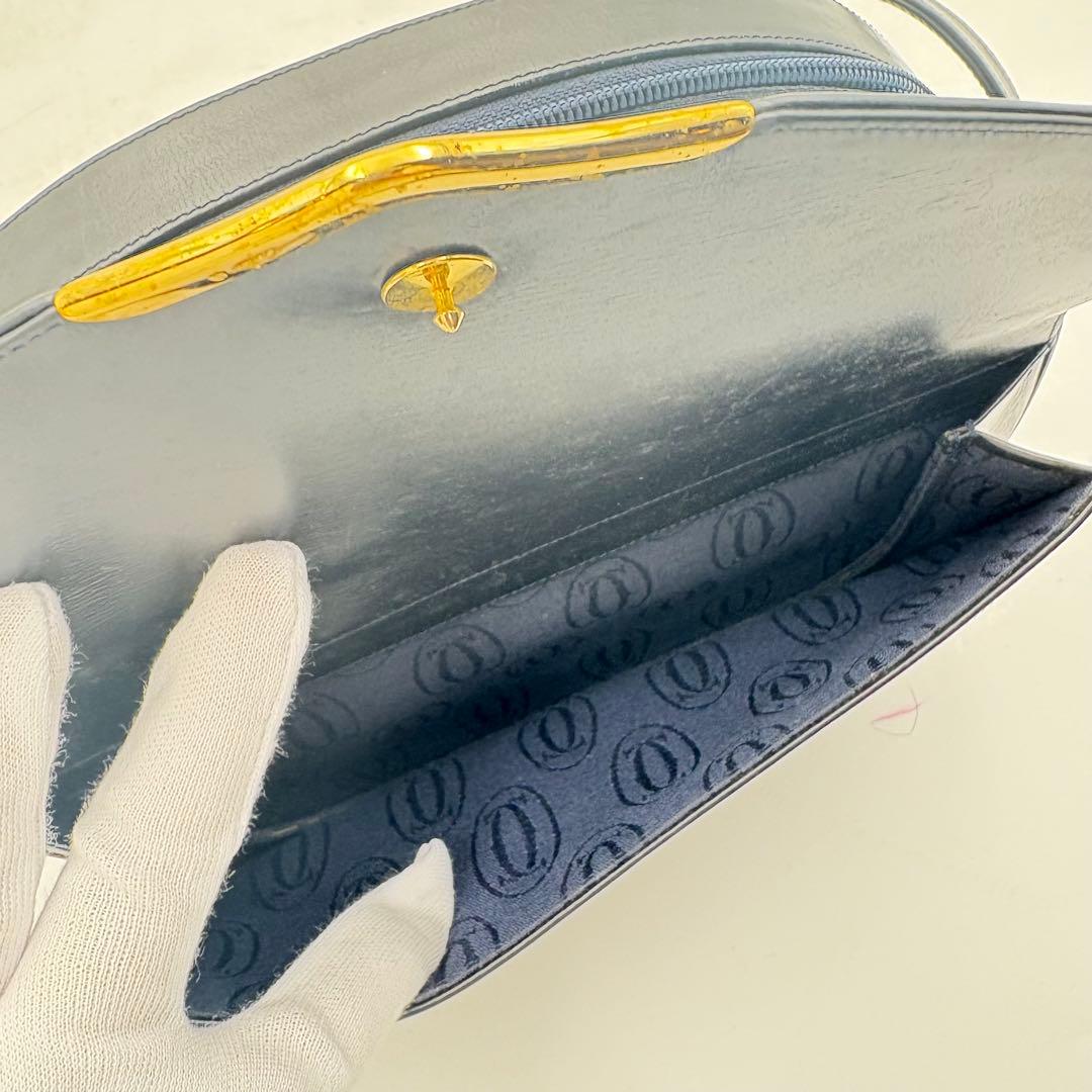 カルティエ サファイアライン ショルダーバッグ ネイビー 0724-S6570h