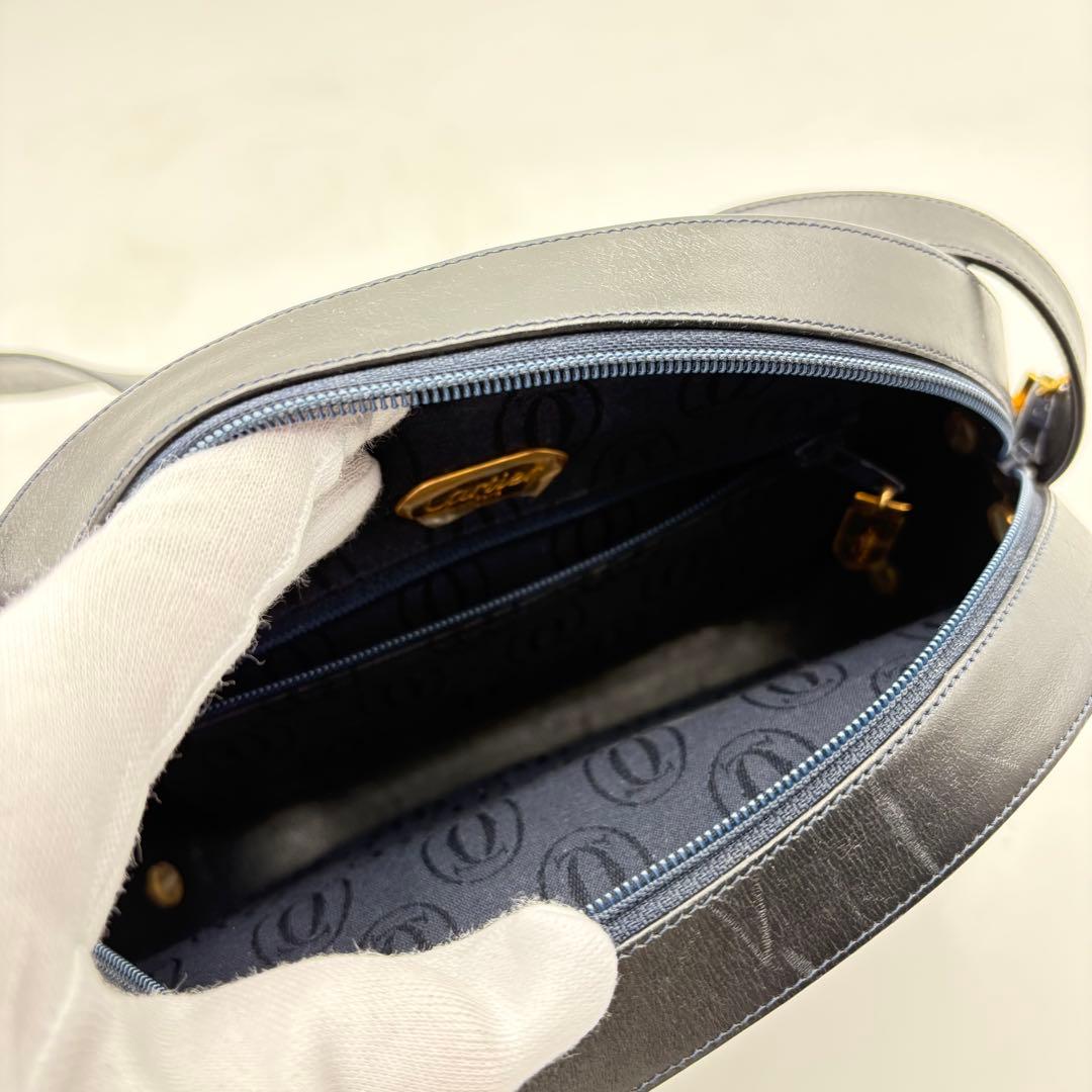 カルティエ サファイアライン ショルダーバッグ ネイビー 0724-S6570h