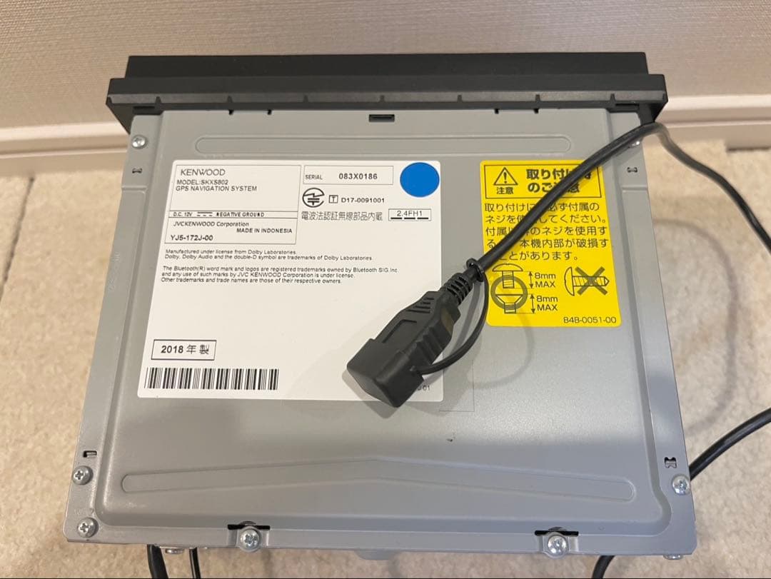 スズキ純正 8インチナビ　SKX-S802 ケンウッド 2018年製