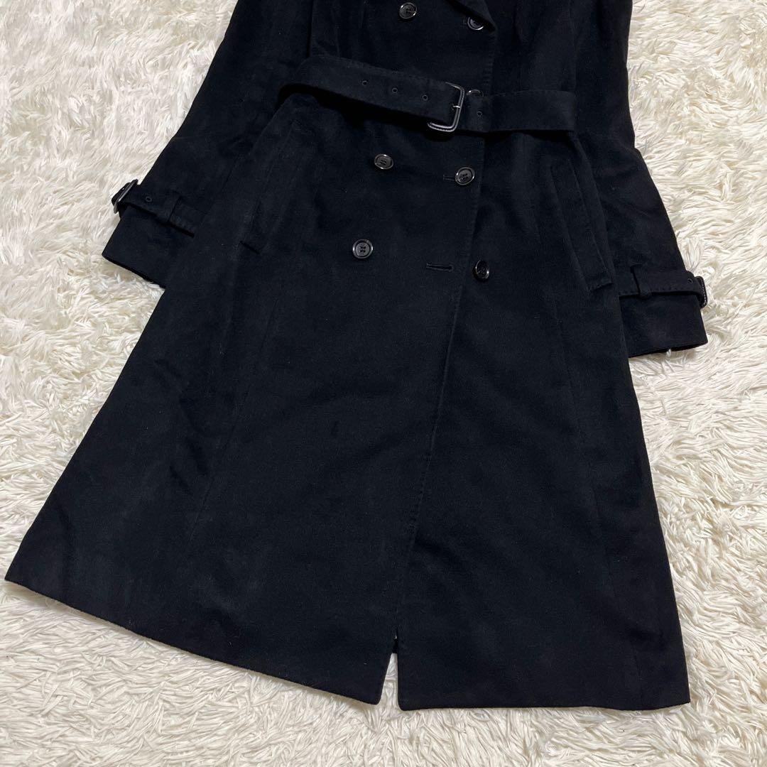 美品✨ ANAYI チェスターコート カシミア100% ダブル ベルト ブラック