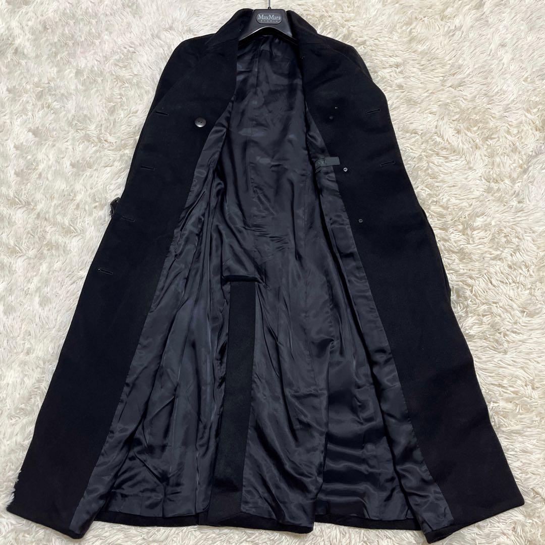 美品✨ ANAYI チェスターコート カシミア100% ダブル ベルト ブラック