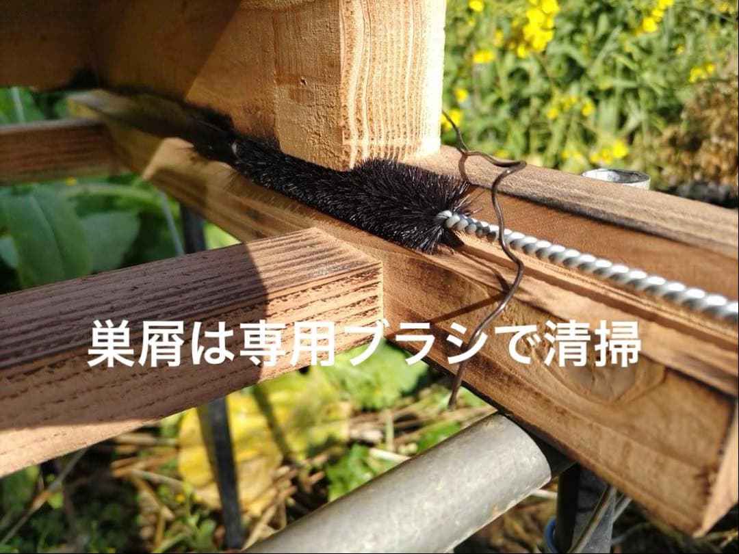 日本蜜蜂 重箱式巣箱４段　スライド底板 スノコ付き　説明書有　誘引液300cc付