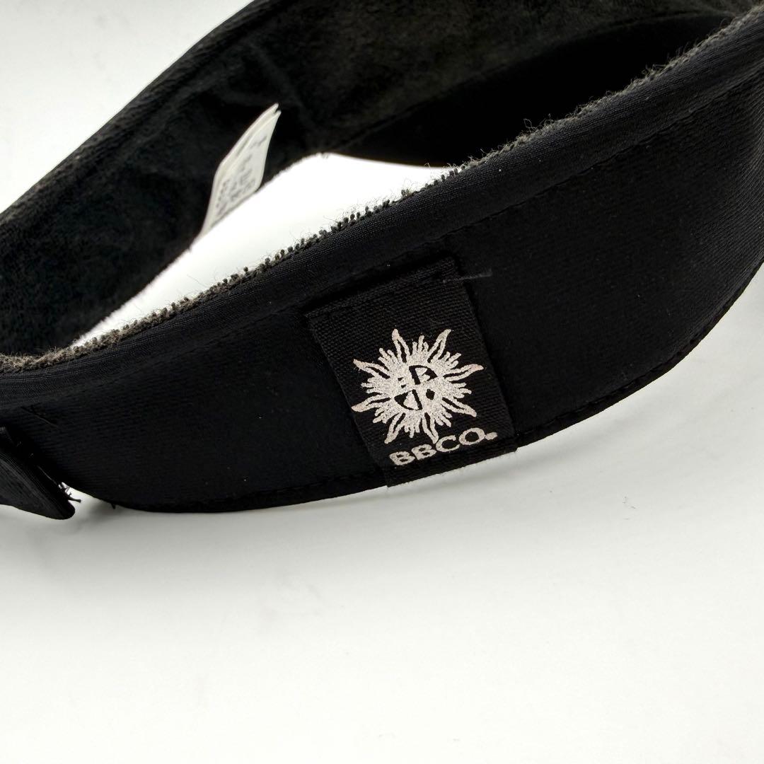 BBCO シルバーメタルプリント ゴルフサンバイザー ブラック 日本製