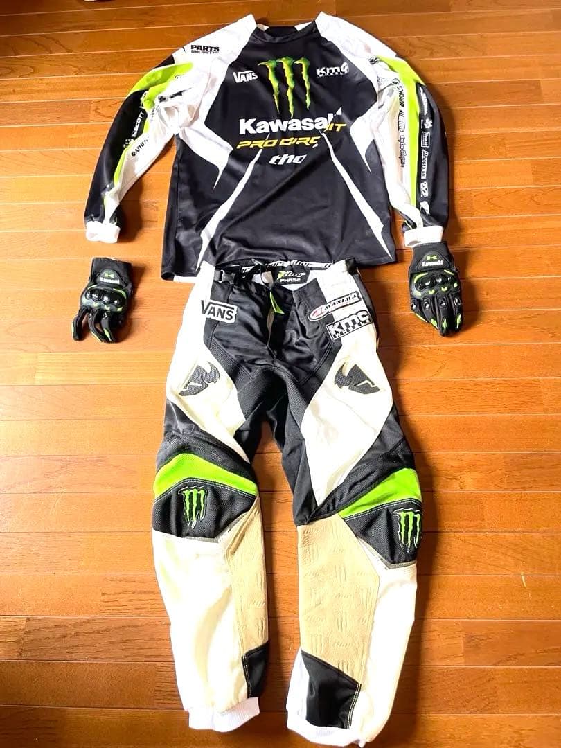 モトクロス　ウェアセット　モンスターエナジー　Kawasaki オフロード