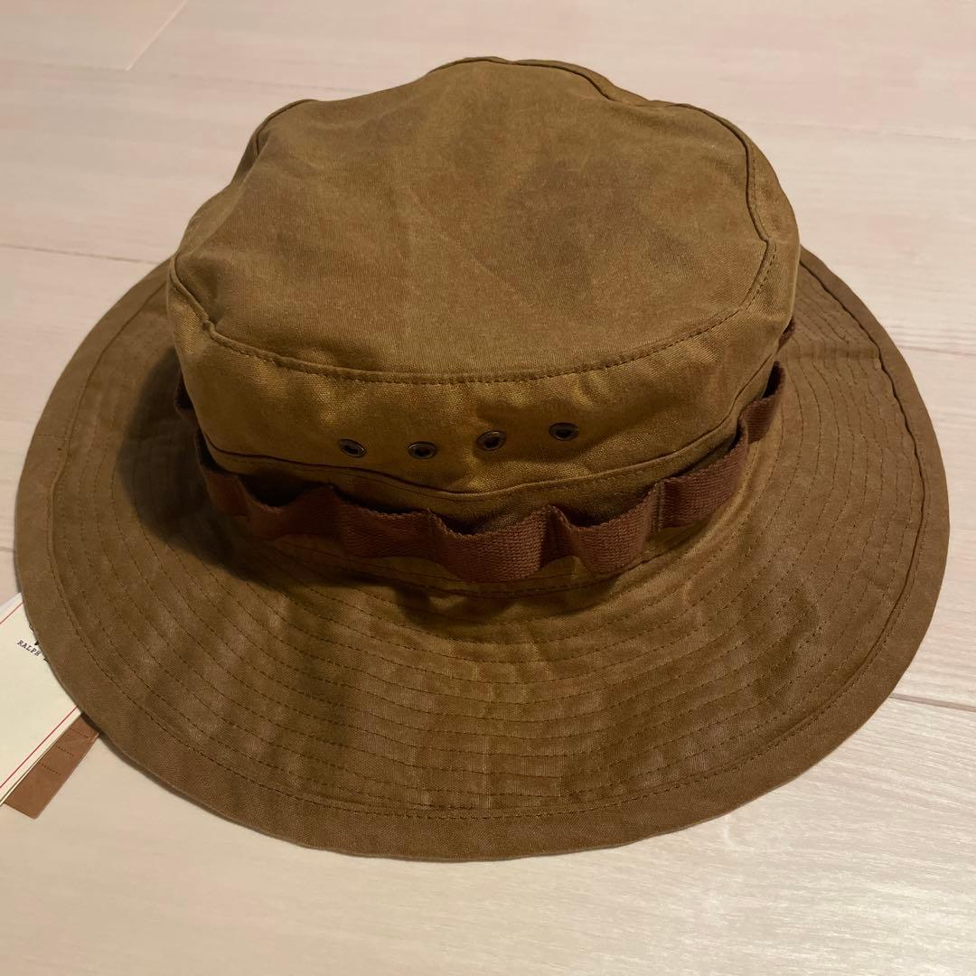 新品RRL ダブルアールエル オイルクロス バケットハット サファリ