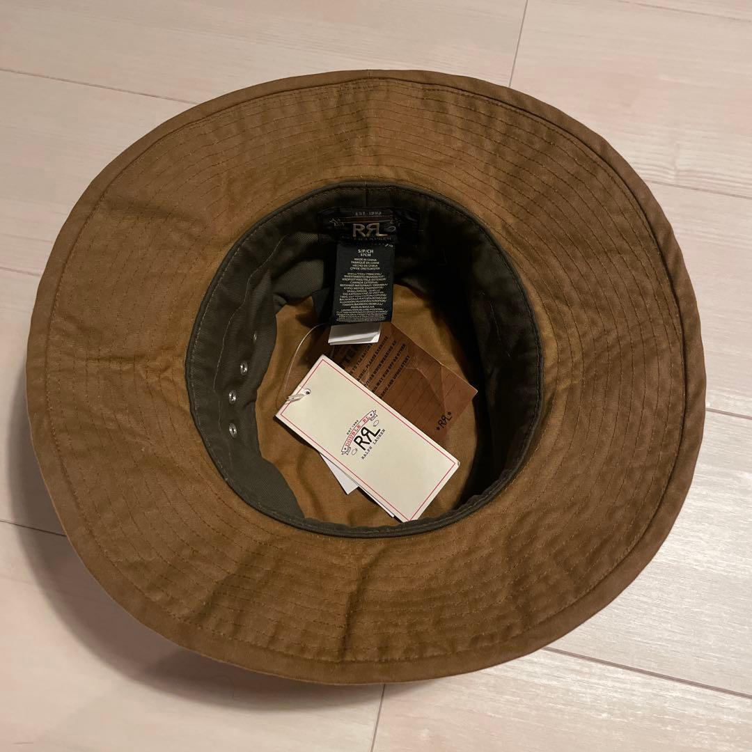 新品RRL ダブルアールエル オイルクロス バケットハット サファリ